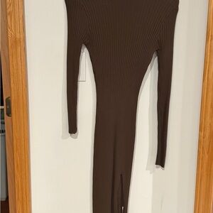 Forever 21 Taupe Textured Knit Dress